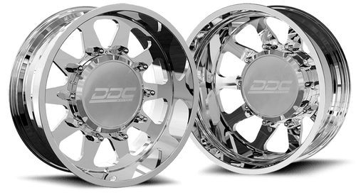 DDC | Dually Wheels The Ten Forged 22x8.25 8x165 Polished SS Fronts 94 - 18 Dodge Ram 3500 92 - 10 Silverado / Sierra 3500 87 - 97 Ford F - 350 - Sniper Custom Trucks