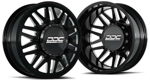 DDC | Dually Wheels Aftermath Black / Milled 22X8.25 8X210 Silverado / Sierra 11 - 25 - Sniper Custom Trucks