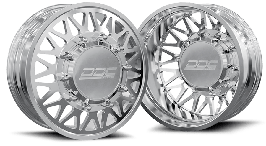 DDC | Dually Wheels The Mesh Forged 24x8.25 8x210 Polished 11 - 25 Silverado / Sierra 3500 - Sniper Custom Trucks