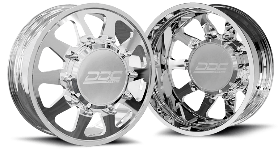 DDC | Dually Wheels The Ten Forged 22x8.25 10x225 Polished 15 - 25 Ford F - 450 / F - 550 Dodge Ram 08 - 25 4500 / 5500 - Sniper Custom Trucks