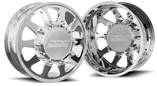 DDC | Dually Wheels The Ten Forged 22x8.25 10x225 Polished 15 - 25 Ford F - 450 / F - 550 Dodge Ram 08 - 25 4500 / 5500 - Sniper Custom Trucks