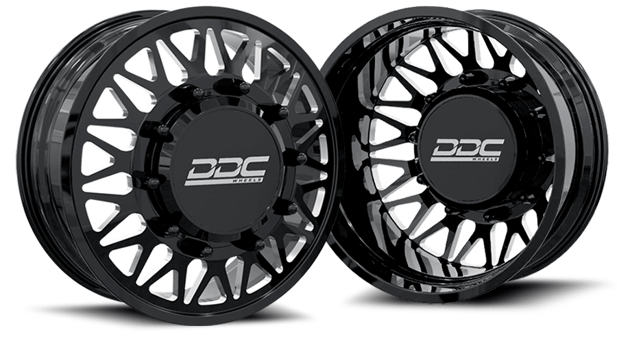 DDC | Dually Wheels The Mesh Forged 24x8.25 10x225 Polished 15 - 25 Ford F - 450 / F - 550 Dodge Ram 08 - 25 4500 / 5500 - Sniper Custom Trucks