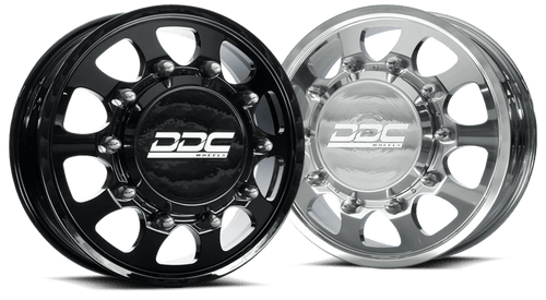 DDC | Dually Wheels The Shield 20x7.75 10x225 Gloss Black 15 - 25 Ford F - 450 / F - 550 Dodge Ram 08 - 25 4500 / 5500 - Sniper Custom Trucks