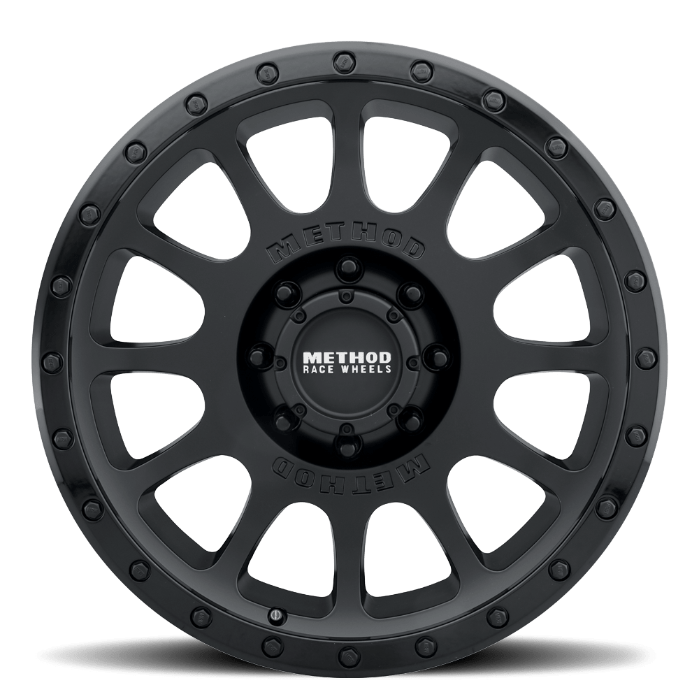 Method Race Wheels | MR305 NV | Matte Black - Gloss Black Lip - Sniper Custom Trucks