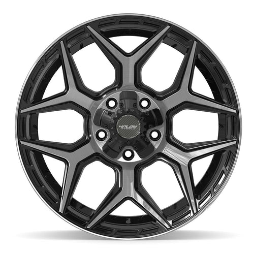 4PLAY 4P06 20x9 5x127 + 5x139.7 0et Gloss Black Brushed with Tinted Clear Wheel