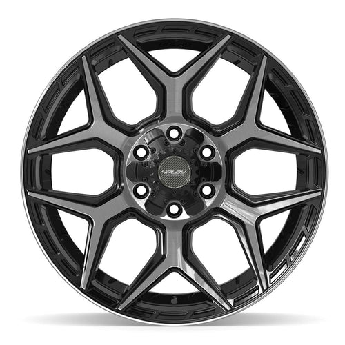 4PLAY 4P06 20x9 6x135 + 6x139.7 0et Gloss Black Brushed with Tinted Clear Wheel