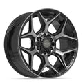 4PLAY 4P06 20x9 6x135 + 6x139.7 0et Gloss Black Brushed with Tinted Clear Wheel