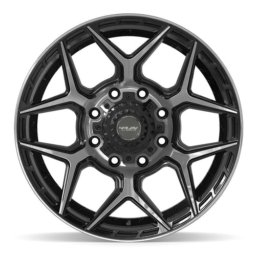 4PLAY 4P06 20x9 8x170 0et Gloss Black Brushed with Tinted Clear Wheel