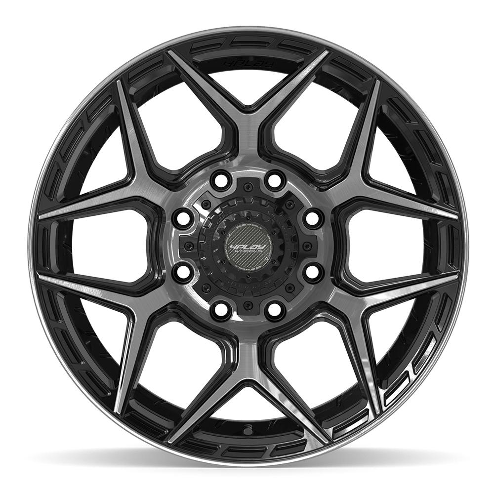4PLAY 4P06 20x9 8x180 0et Gloss Black Brushed with Tinted Clear Wheel