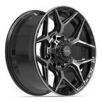 4PLAY 4P06 20x9 8x180 0et Gloss Black Brushed with Tinted Clear Wheel