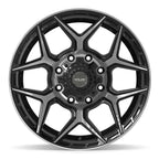 4PLAY 4P06 20x9 8x165.1 0et Gloss Black Brushed with Tinted Clear Wheel