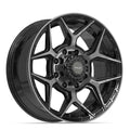 4PLAY 4P06 20x9 8x165.1 0et Gloss Black Brushed with Tinted Clear Wheel