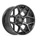 4PLAY 4P06 20x10 5x127 + 5x139.7 -18et Gloss Black Brushed with Tinted Clear Wheel