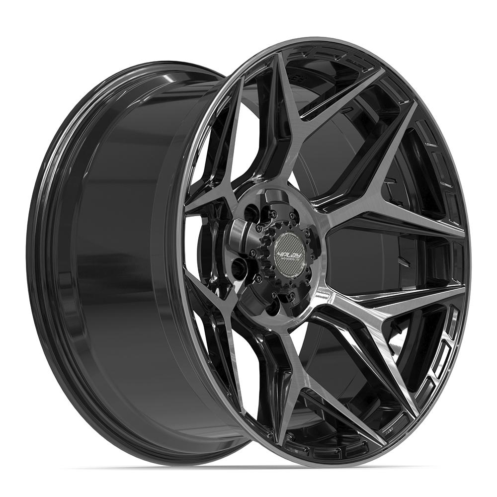 4PLAY 4P06 20x10 5x127 + 5x139.7 -18et Gloss Black Brushed with Tinted Clear Wheel