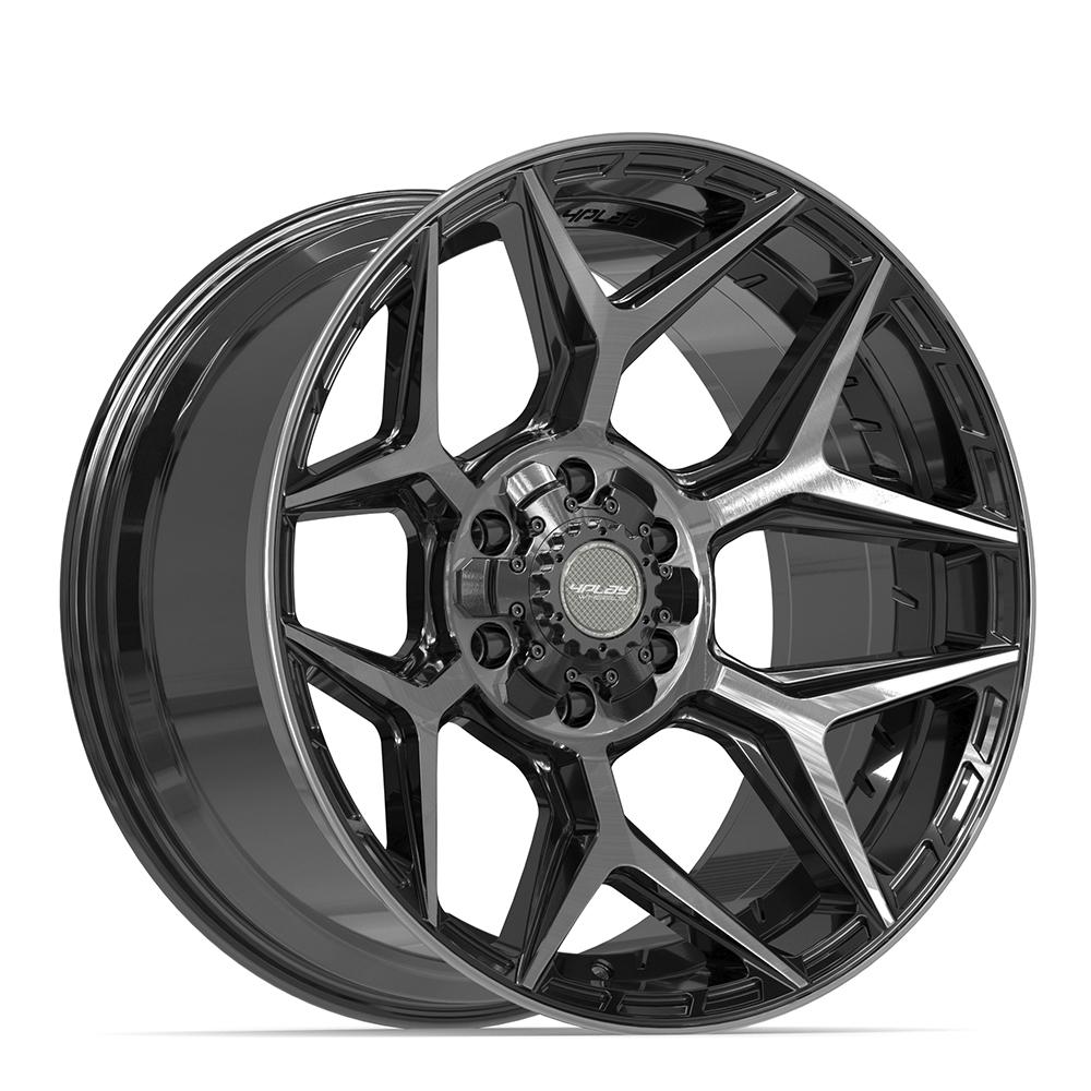 4PLAY 4P06 20x10 6x135 + 6x139.7 -18et Gloss Black Brushed with Tinted Clear Wheel