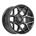 4PLAY 4P06 20x10 6x135 + 6x139.7 -18et Gloss Black Brushed with Tinted Clear Wheel