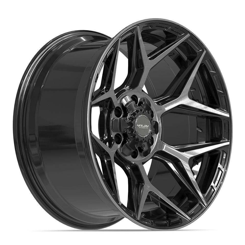 4PLAY 4P06 20x10 6x135 + 6x139.7 -18et Gloss Black Brushed with Tinted Clear Wheel