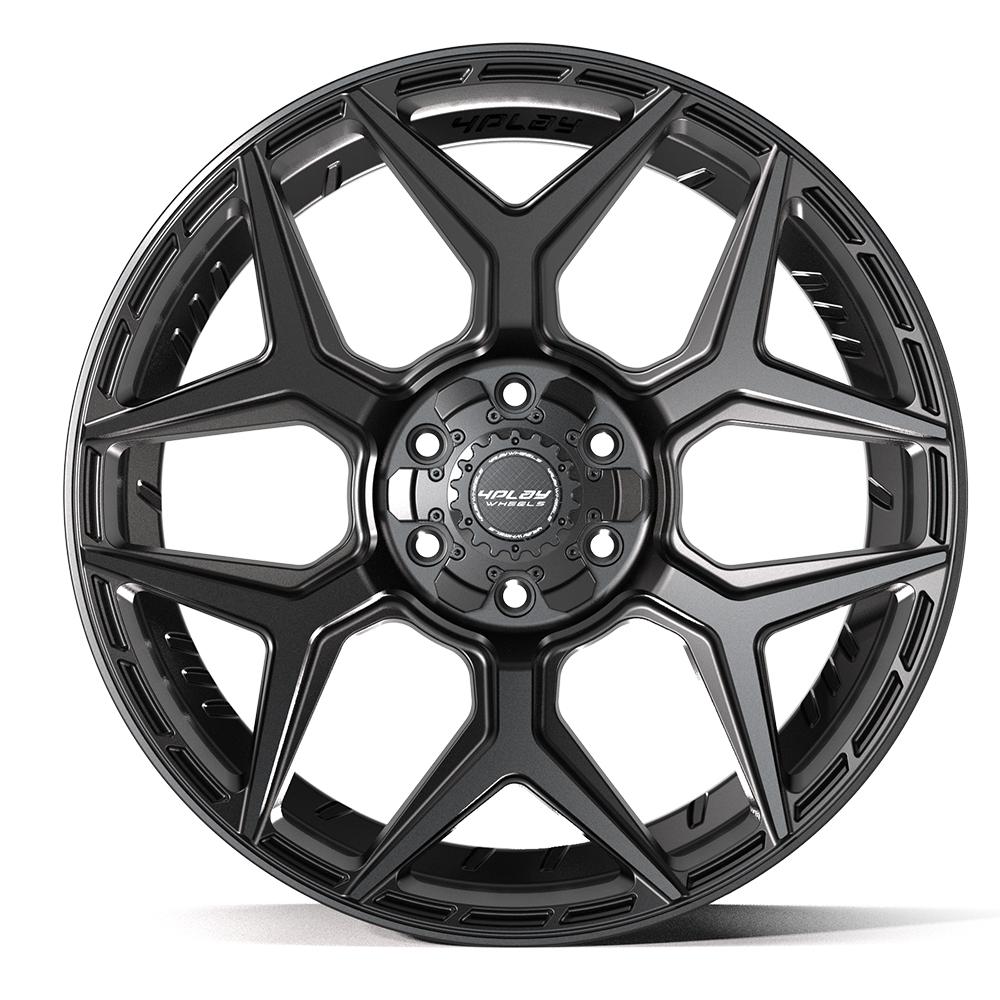 4PLAY 4P06 22x9 6x135 + 6x139.7 12et Satin Black Wheel