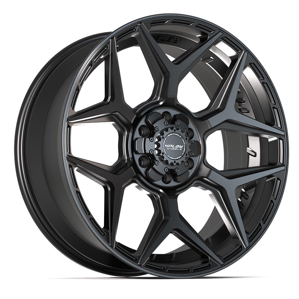 4PLAY 4P06 22x9 6x135 + 6x139.7 12et Satin Black Wheel