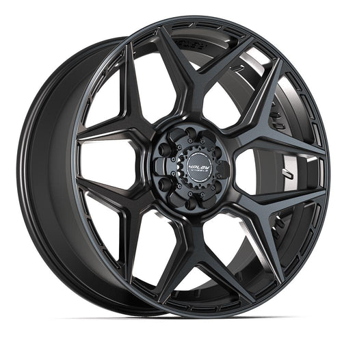 4PLAY 4P06 22x9 6x135 + 6x139.7 12et Satin Black Wheel