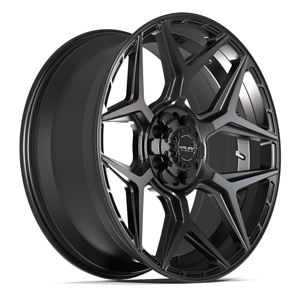 4PLAY 4P06 22x9 6x135 + 6x139.7 12et Satin Black Wheel
