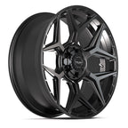4PLAY 4P06 22x9 6x135 + 6x139.7 12et Satin Black Wheel