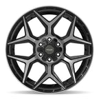 4PLAY 4P06 22x9 6x135 + 6x139.7 12et Gloss Black Brushed with Tinted Clear Wheel