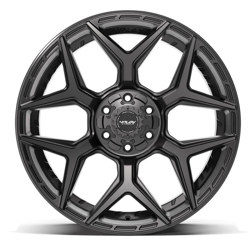 4PLAY 4P06 22x10 6x135 + 6x139.7 -18et Satin Black Wheel