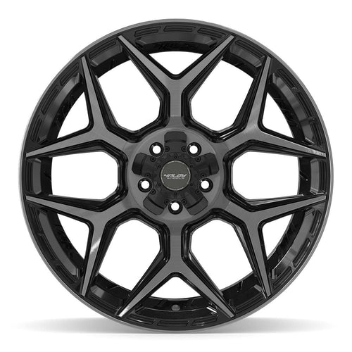4PLAY 4P06 22x12 5x127 + 5x139.7 -44et Gloss Black Brushed with Tinted Clear Wheel