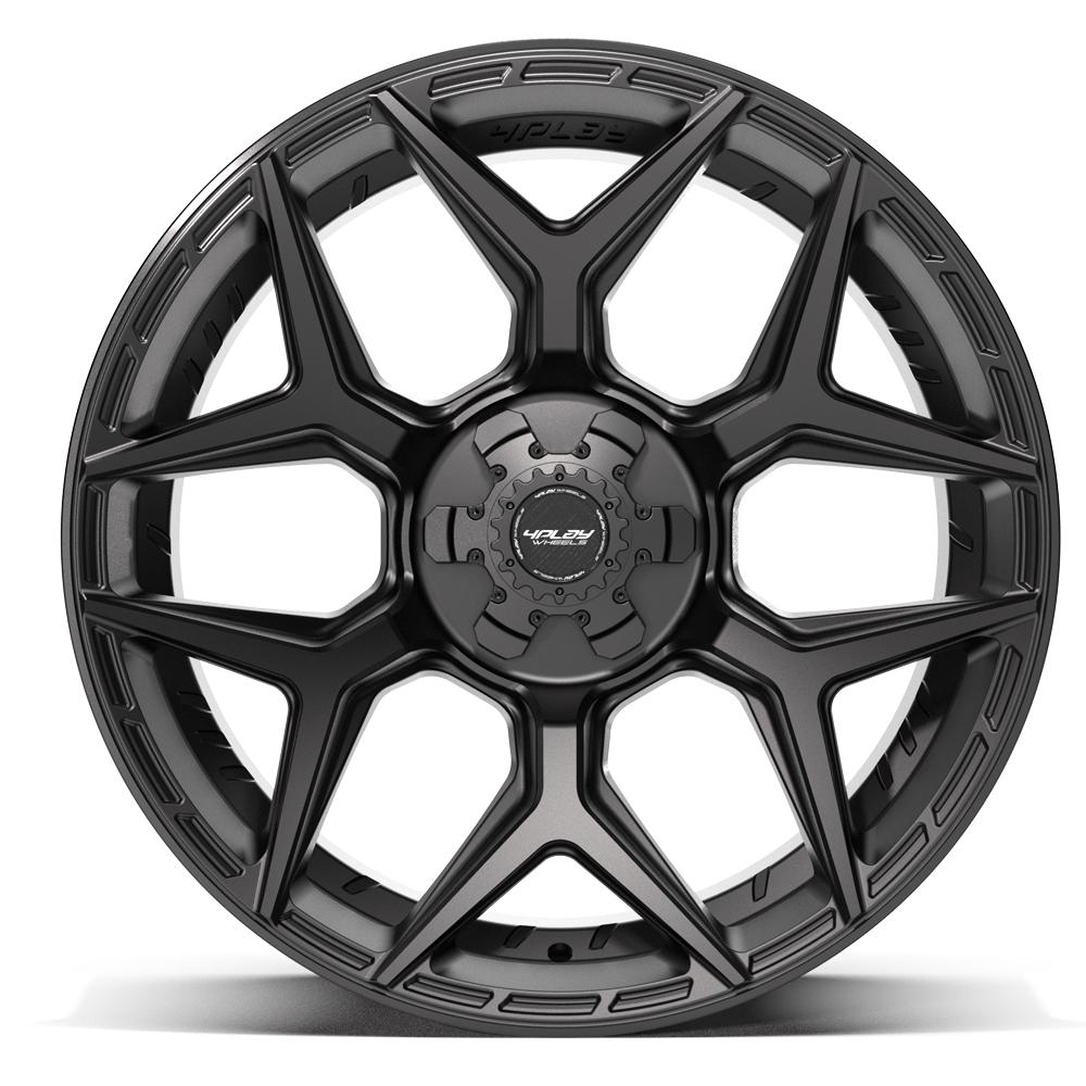 4PLAY 4P06 22x12 6x135 + 6x139.7 -44et Satin Black Wheel