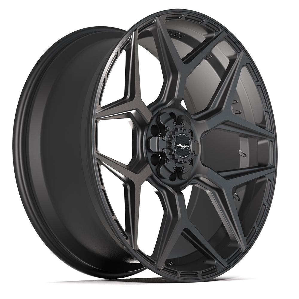 4PLAY 4P06 24x10 6x135 + 6x139.7 18et Satin Black Wheel