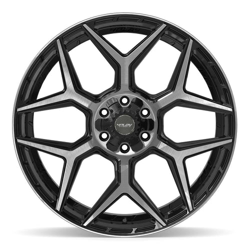 4PLAY 4P06 24x10 6x135 + 6x139.7 18et Gloss Black Brushed with Tinted Clear Wheel