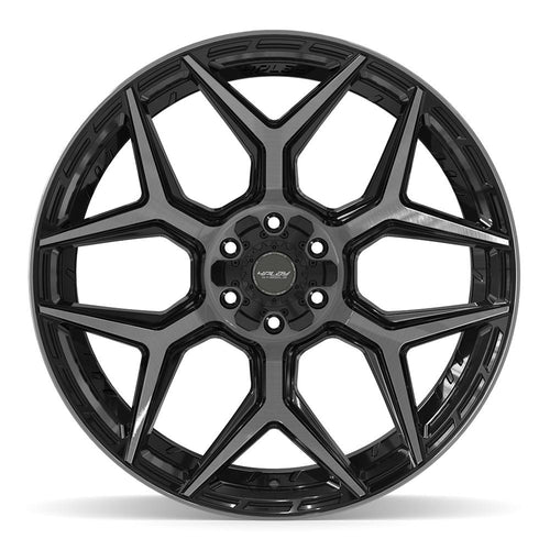 4PLAY 4P06 24x12 6x135 + 6x139.7 -44et Gloss Black Brushed with Tinted Clear Wheel