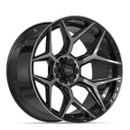 4PLAY 4P06 24x12 6x135 + 6x139.7 -44et Gloss Black Brushed with Tinted Clear Wheel