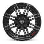 4PLAY 4P08 20x10 6x135 + 6x139.7 -18et Gloss Black Brushed with Tinted Clear Wheel