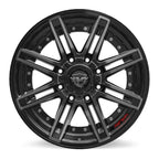 4PLAY 4P08 20x10 8x170 -24et Gloss Black Brushed with Tinted Clear Wheel