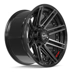 4PLAY 4P08 20x10 8x170 -24et Gloss Black Brushed with Tinted Clear Wheel