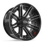 4PLAY 4P08 22x10 6x135 + 6x139.7 -18et Gloss Black Brushed with Tinted Clear Wheel