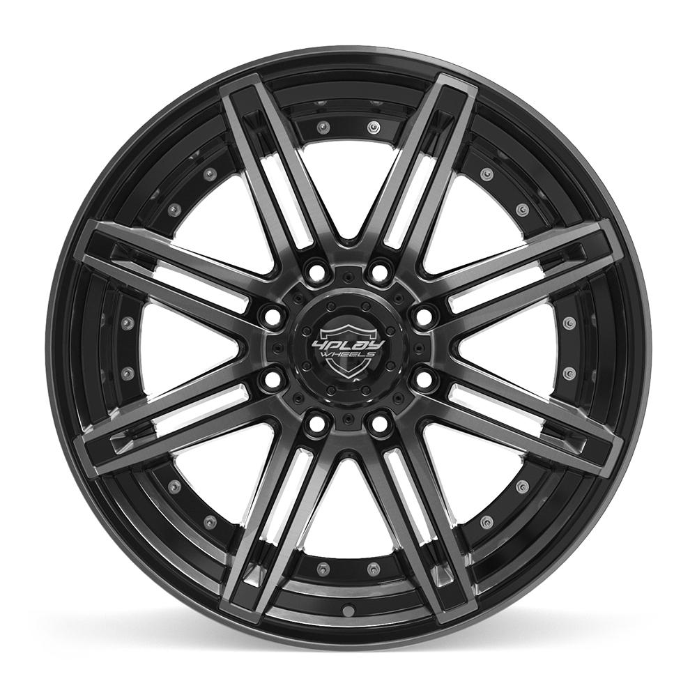 4PLAY 4P08 22x10 8x170 -24et Gloss Black Brushed with Tinted Clear Wheel