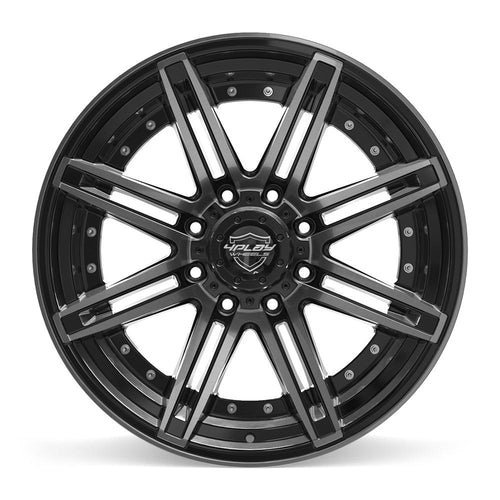 4PLAY 4P08 22x10 8x170 -24et Gloss Black Brushed with Tinted Clear Wheel