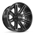 4PLAY 4P08 22x10 8x165.1 -24et Gloss Black Brushed with Tinted Clear Wheel