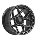 4PLAY 4P55 20x10 6x135 + 6x139.7 -18et Gloss Black Brushed with Tinted Clear Wheel
