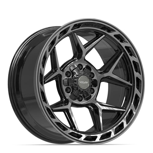 4PLAY 4P55 20x10 6x135 + 6x139.7 - 18et Gloss Black Brushed with Tinted Clear Wheel - Sniper Custom Trucks
