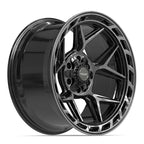4PLAY 4P55 20x10 6x135 + 6x139.7 -18et Gloss Black Brushed with Tinted Clear Wheel