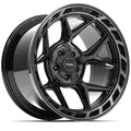 4PLAY 4P55 20x12 5x127 + 5x139.7 -44et Gloss Black Brushed with Tinted Clear Wheel
