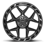 4PLAY 4P55 22x10 5x127 + 5x139.7 -18et Gloss Black Brushed with Tinted Clear Wheel