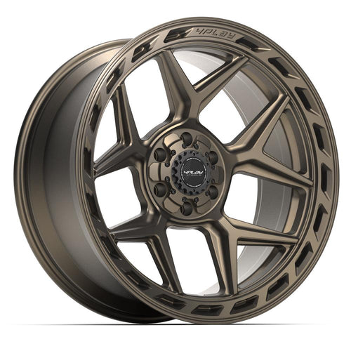 4PLAY 4P55 22x10 6x135 + 6x139.7 - 18et Satin Bronze Wheel - Sniper Custom Trucks