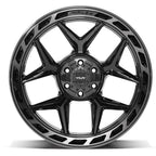 4PLAY 4P55 22x12 6x135 + 6x139.7 -44et Gloss Black Brushed with Tinted Clear Wheel