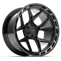 4PLAY 4P55 24x12 6x135 + 6x139.7 -44et Gloss Black Brushed with Tinted Clear Wheel