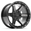 4PLAY 4P63 20x10 5x127 + 5x139.7 -18et Gloss Black Brushed with Tinted Clear Wheel